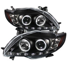 Load image into Gallery viewer, Spyder Toyota Corolla 09-10 Projector Headlights LED Halo DRL Blk High H1 Low H1 PRO-YD-TC09-DRL-BK - eliteracefab.com