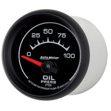 Load image into Gallery viewer, Autometer ES 52mm 100 PSI Short Sweep Electric Oil Pressure Gauge