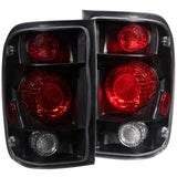 ANZO USA Ford Ranger Taillights Dark Smoke G2; 1998-2000