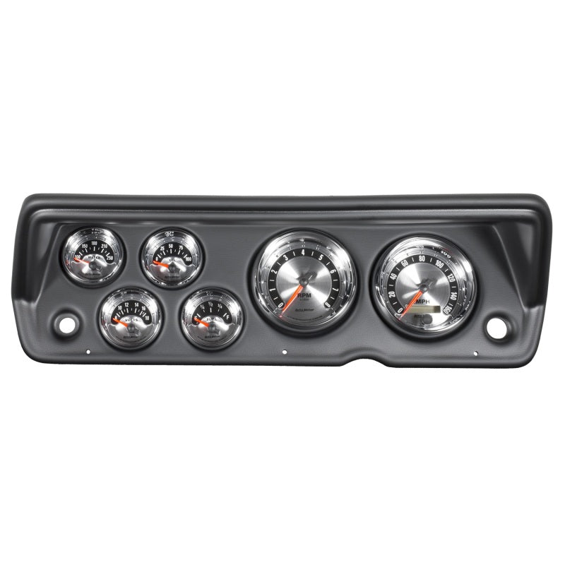 Autometer American Muscle Gauge Kit 6 Pc Abody/Duster/Demon/Dart 70-76 Tach/Mph/Fuel/Oilp/Wtmp/Volt 7031