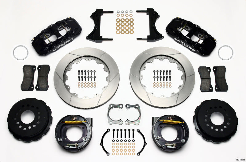 Wilwood AERO4 Rear P-Brake Kit 14.00in Big Ford New Style 2.36in Offset Wilwood