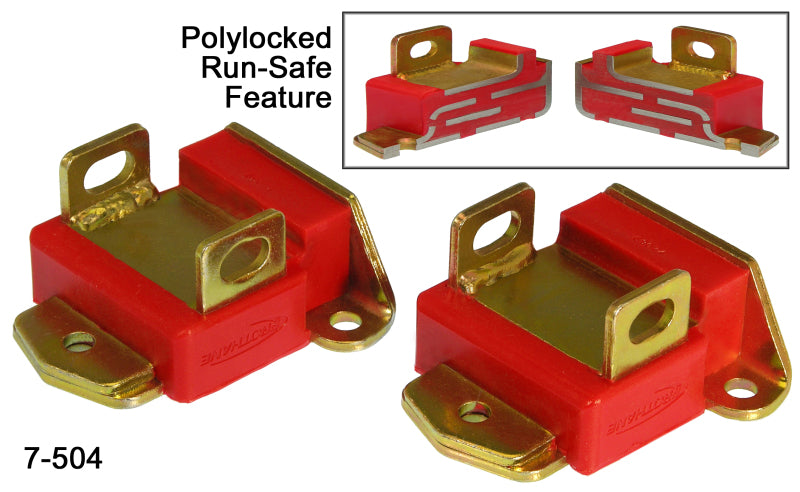 Prothane GM Motor Mounts - Type A Short - Red - eliteracefab.com