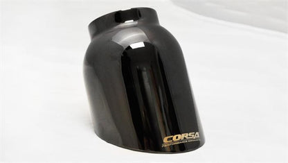 Corsa 14-17 Chevy Silverado 5.3L V8 CC / SB 3in Single Side Exit Touring Cat-Back Exhaust Black Tips - eliteracefab.com