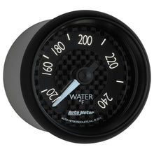 Load image into Gallery viewer, Autometer GT Series 52mm Mechanical 120-240 Deg F Water Temperature Gauge