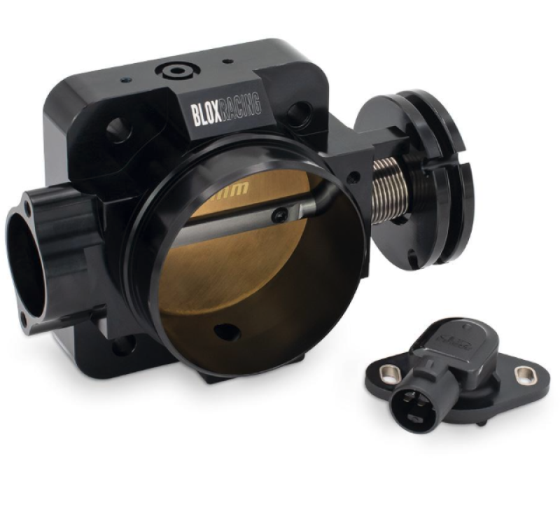 BLOX Racing Honda B/D/H/F Series Engines 70mm Black Billet Throttle Body V2 BLOX Racing