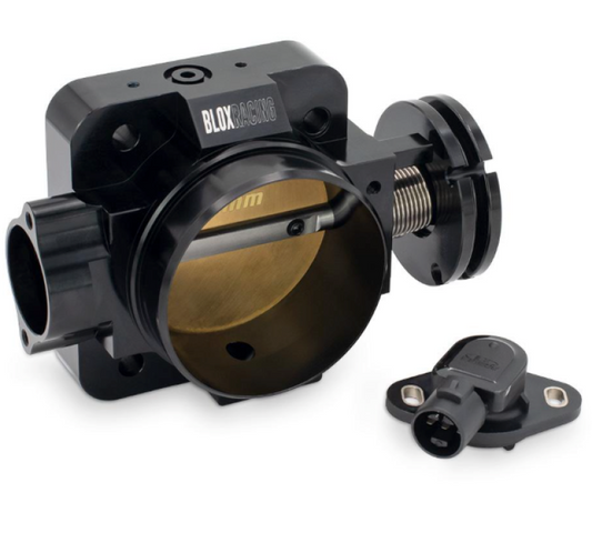 BLOX Racing Honda B/D/H/F Series Engines 70mm Black Billet Throttle Body V2 BLOX Racing