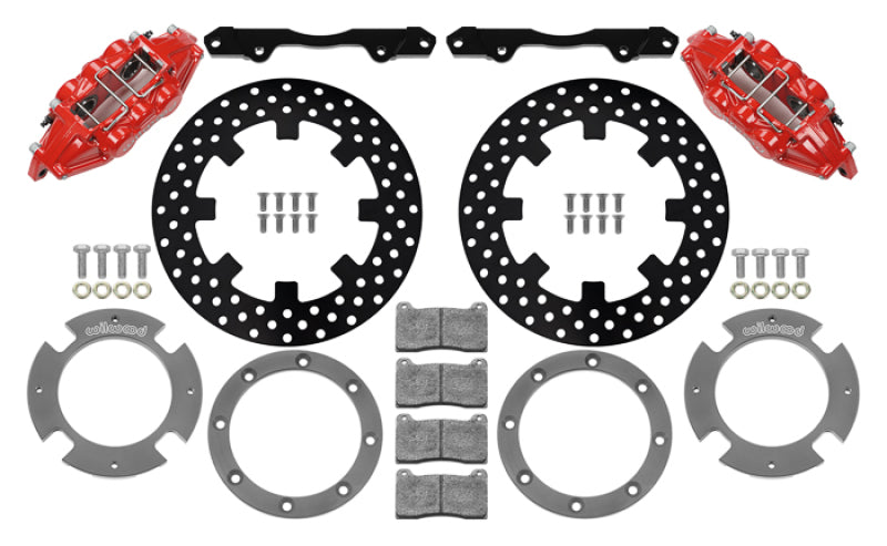 Wilwood 17-21 Can-Am X3RS Red 6-Piston Rear Kit 11.25in - Drilled Rotors Wilwood