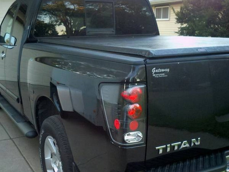 Spyder Nissan Titan 04-14 Euro Style Tail Lights Black ALT-YD-NTI04-BK - eliteracefab.com