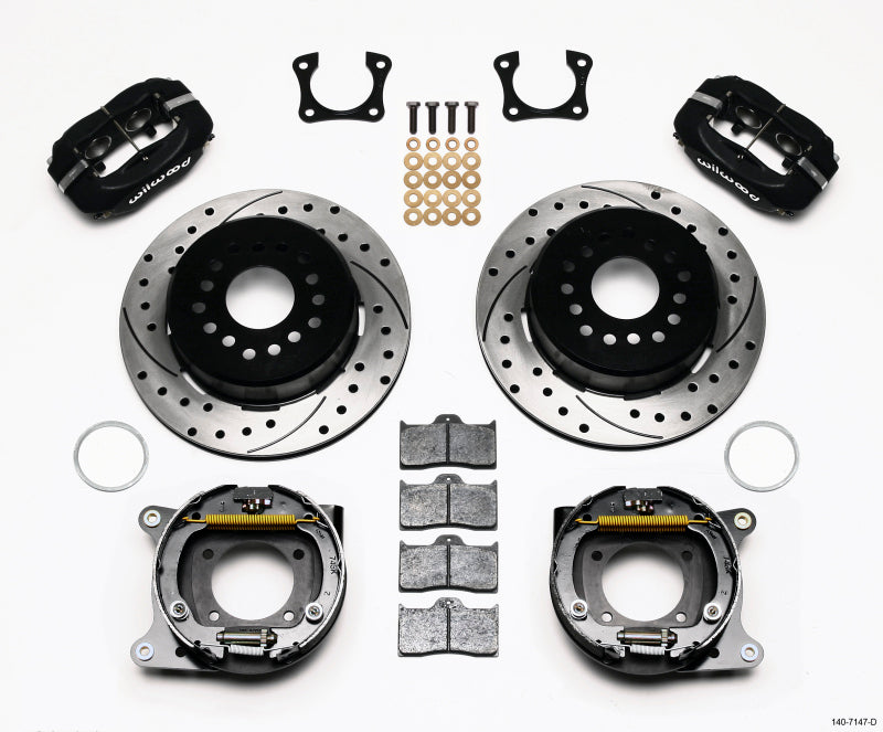 Wilwood Forged Dynalite P/S Park Brake Kit Drilled 58-64 Olds/Pontiac Ends Wilwood