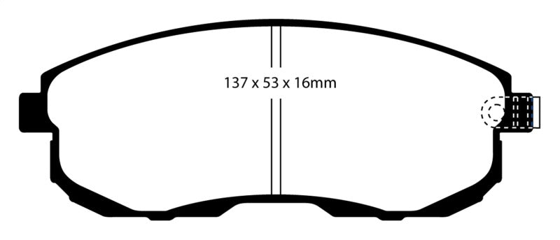 EBC 02-03 Infiniti G20 2.0 Redstuff Front Brake Pads - eliteracefab.com