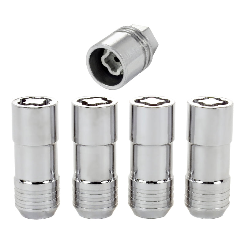 McGard Wheel Lock Nut Set - 4pk. (Cone Seat) M14X2.0 / 13/16 Hex / 2.25in. Length - Chrome - eliteracefab.com