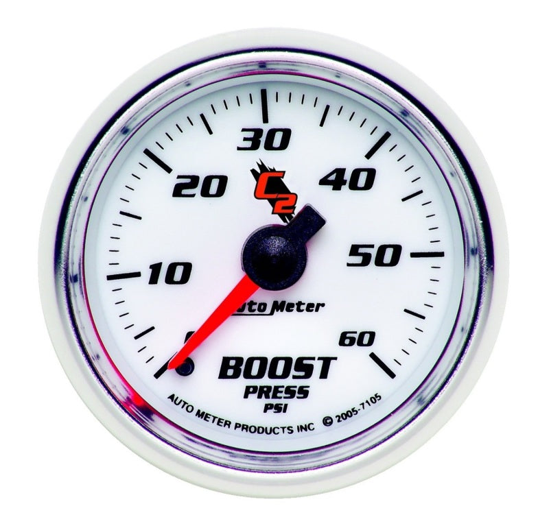 Autometer C2 52mm 0-60 PSI Mechanical Boost Gauge - eliteracefab.com