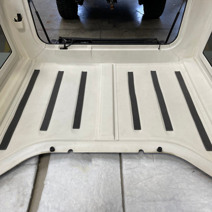 DEI 11-18 Jeep Wrangler JK 2-Door Boom Mat Complete Headliner Kit - 6 Piece - White DEI