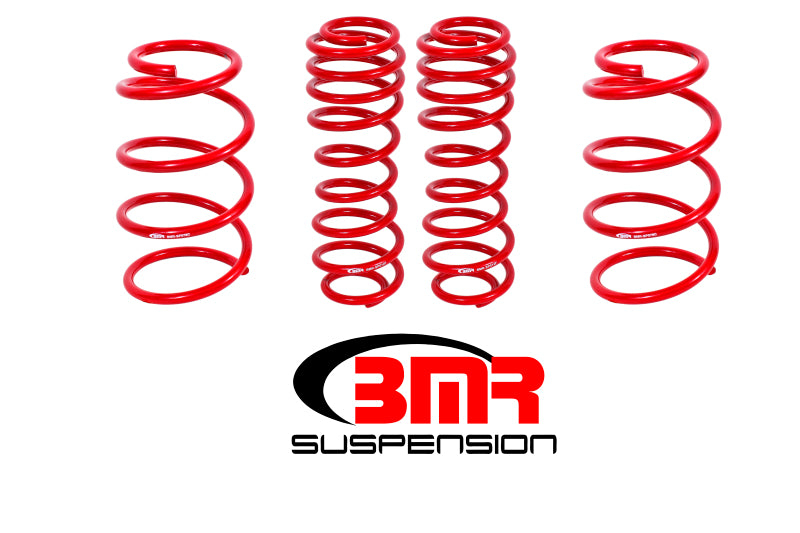 BMR 07-14 SHELBY GT500 DRAG LOWERING SPRINGS (SET OF 4) - RED - eliteracefab.com