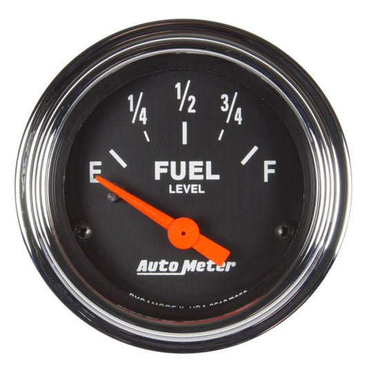 Autometer Traditional Chrome Gauge Fuel Level 2 1/16in 73e To 10f(Aftermarket Linear) Elec 2519