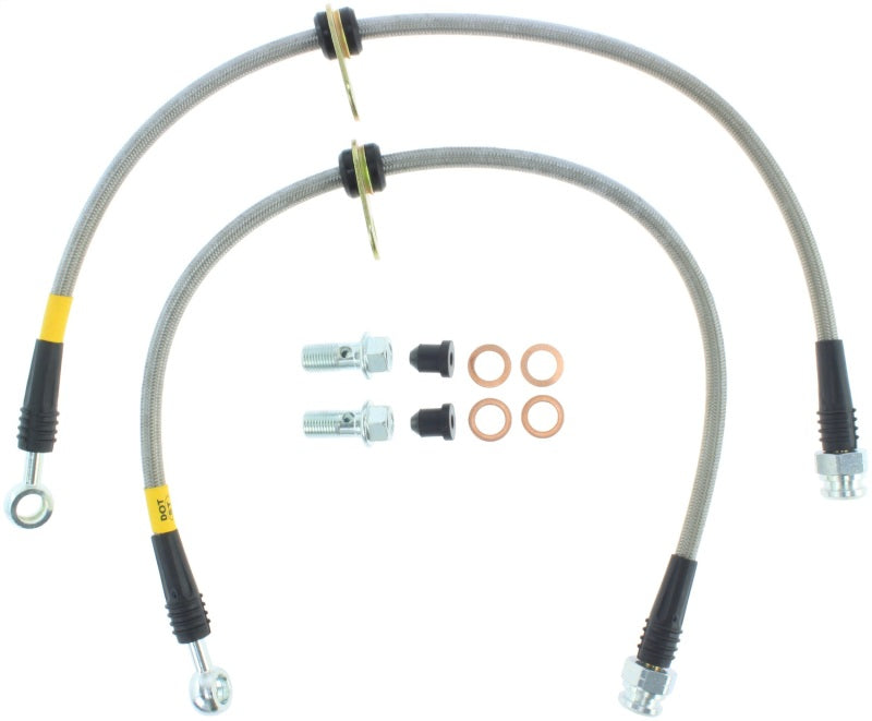 STOPTECH 08-10 EVO X AWD STAINLESS STEEL REAR BRAKE LINES, 950.46508 - eliteracefab.com