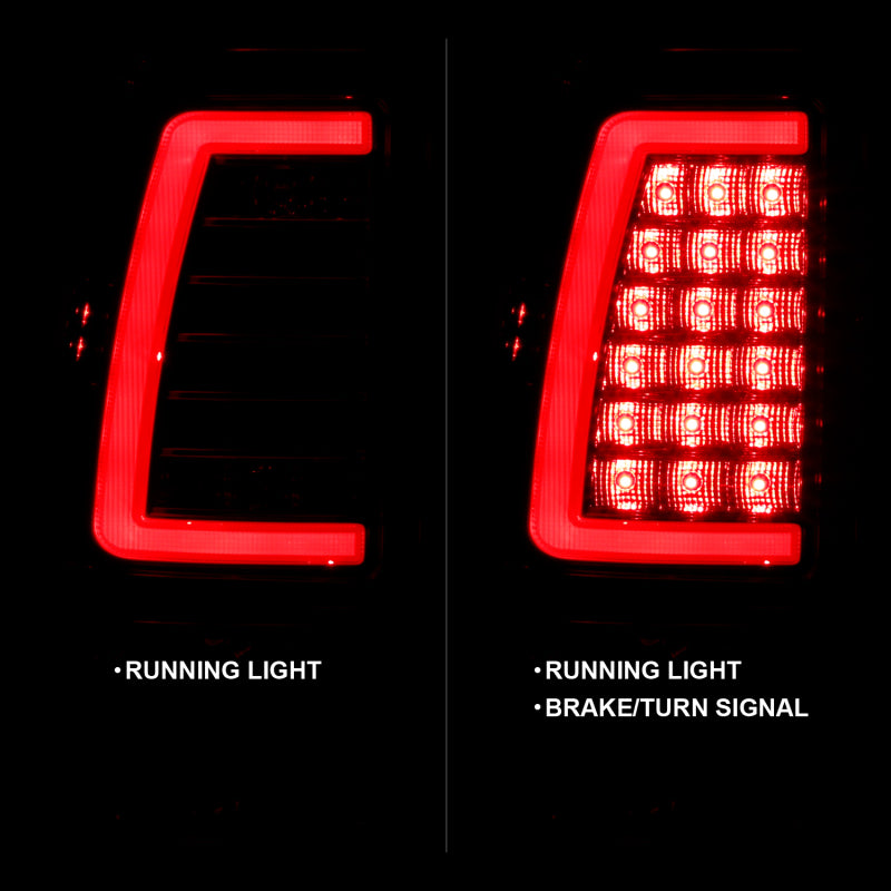 ANZO 2003-2006 Chevy Silverado 1500 LED Taillights Plank Style Chrome With Red/Clear Lens - eliteracefab.com