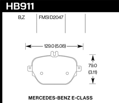 Hawk Performance HPS 5.0 Rear Brake Pads - HB911B.654 Hawk Performance