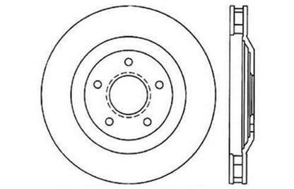StopTech 04 & 08 Cadillac XLR/XLR-V / 97-04 Chevy Corvette Slotted & Drilled Front Left Rotor - eliteracefab.com