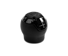 Load image into Gallery viewer, Momo Nero Shift Knob - Black Leather, Black Chrome Insert, with Reverse Lockout NERBK1-R