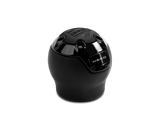 Momo Nero Shift Knob - Black Leather, Black Chrome Insert, with Reverse Lockout NERBK1-R