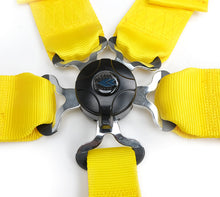 Load image into Gallery viewer, NRG 5PT 3in. Seat Belt Harness / Cam Lock - Yellow - SBH-B6PCYL