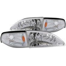 Load image into Gallery viewer, ANZO 1994-1998 Ford Mustang Crystal Headlights Chrome - eliteracefab.com