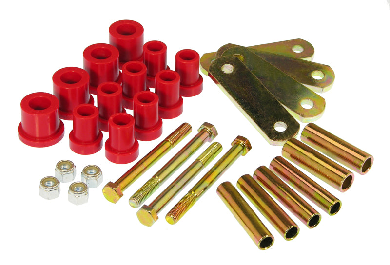 Prothane 60-74 Chrysler B & E Body HD Spring & Shackles Bushings - Red