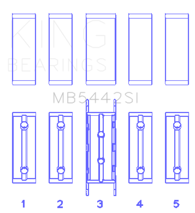 King Ford/Mazda Duratec 2.0/2.3 DOHC (Size 0.25) Silicon Bi-Metal Aluminum Main Bearing Set King Engine Bearings