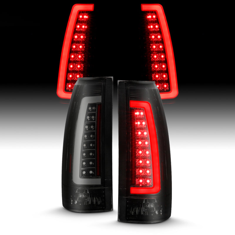 ANZO 1999-2000 Cadillac Escalade LED Taillights Black Housing Smoke Lens Pair - eliteracefab.com