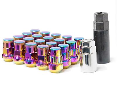 WHEEL MATE MUTEKI SR35 CLOSE END LUG NUTS W/ LOCK SET – NEON 12×1.50 35MM