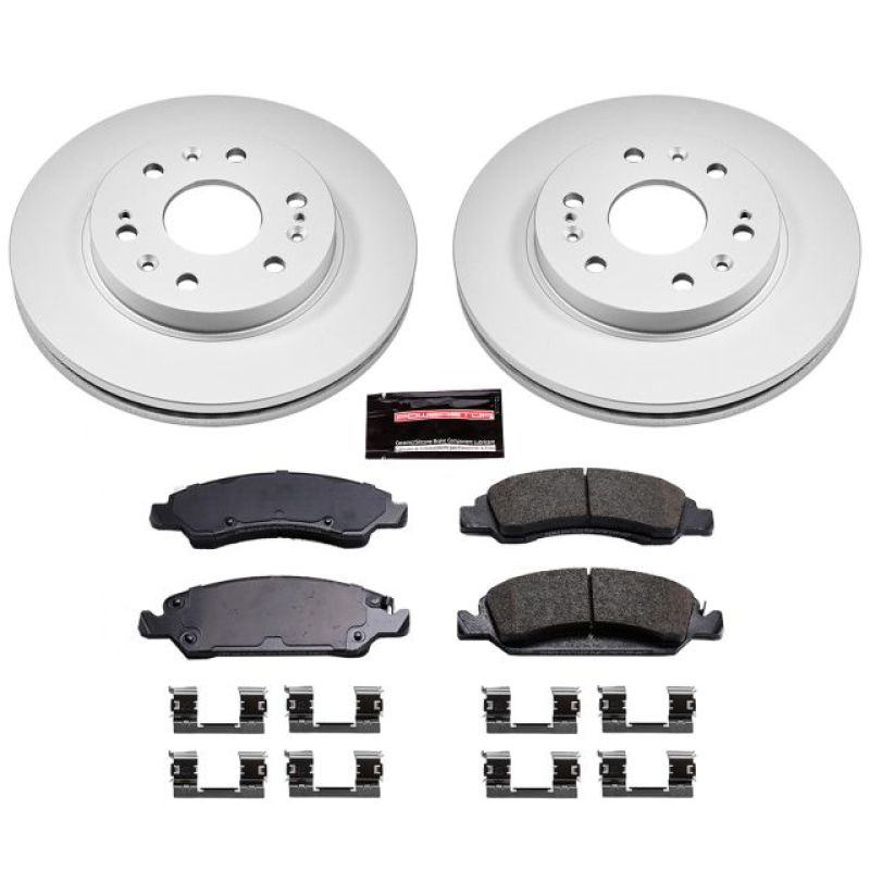 Power Stop 08-19 Cadillac Escalade Front Z17 Evolution Geomet Coated Brake Kit - eliteracefab.com