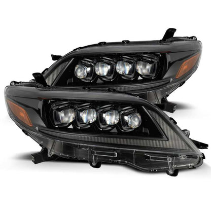 AlphaRex 880767 11-21 Toyota Sienna LUXX LED Proj Headlights Plank Style Alpha Black w/Seq Signal/DRL