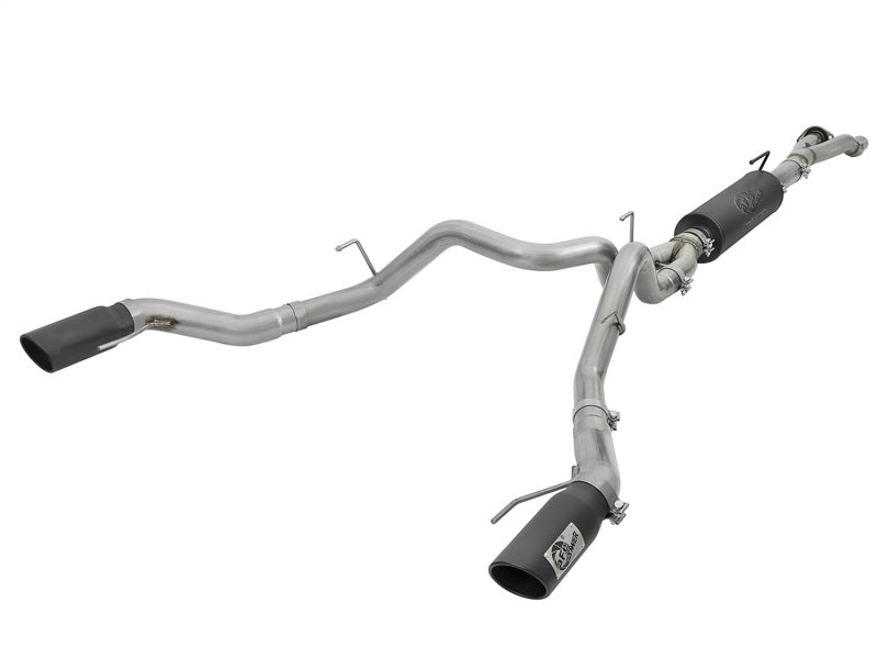 aFe MACH Force-Xp 3in to 3-1/2in 304 SS Cat-Back Exhaust w/Black Tip 17-18 Ford F-150 Raptor V6 3.5L aFe