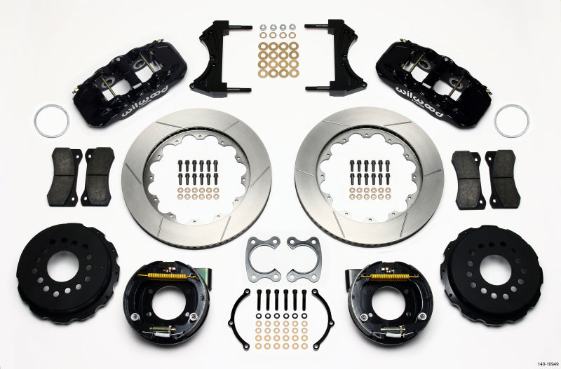 Wilwood AERO4 Rear P-Brake Kit 14.00in Small Ford 2.50in Offset Wilwood