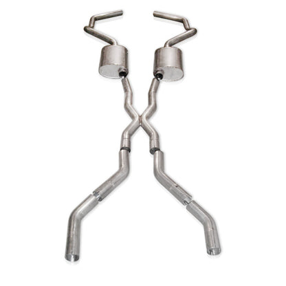 Stainless Works Chevy Camaro 1967-69 Exhaust 2.5in Stainless with X-Pipe Stainless Works