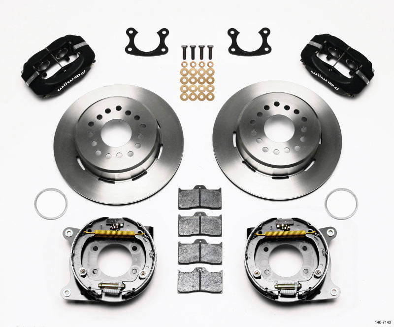 Wilwood Forged Dynalite P/S Park Brake Kit Small Ford 2.66in Offset Wilwood