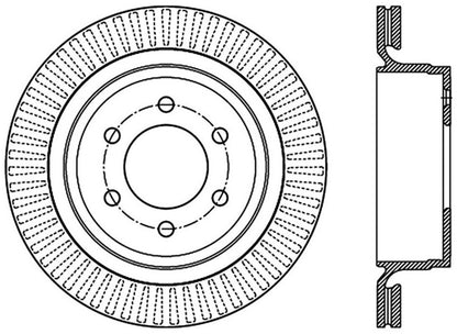 StopTech 12-14 Ford F-150 w/ 6 Lug Rear Left Slotted Sport Cryo Brake Rotor Stoptech