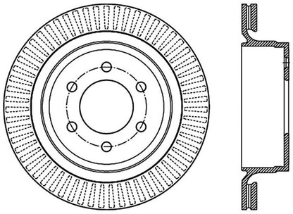 StopTech 12-14 Ford F-150 w/ 6 Lug Rear Right Slotted Sport Cryo Brake Rotor Stoptech