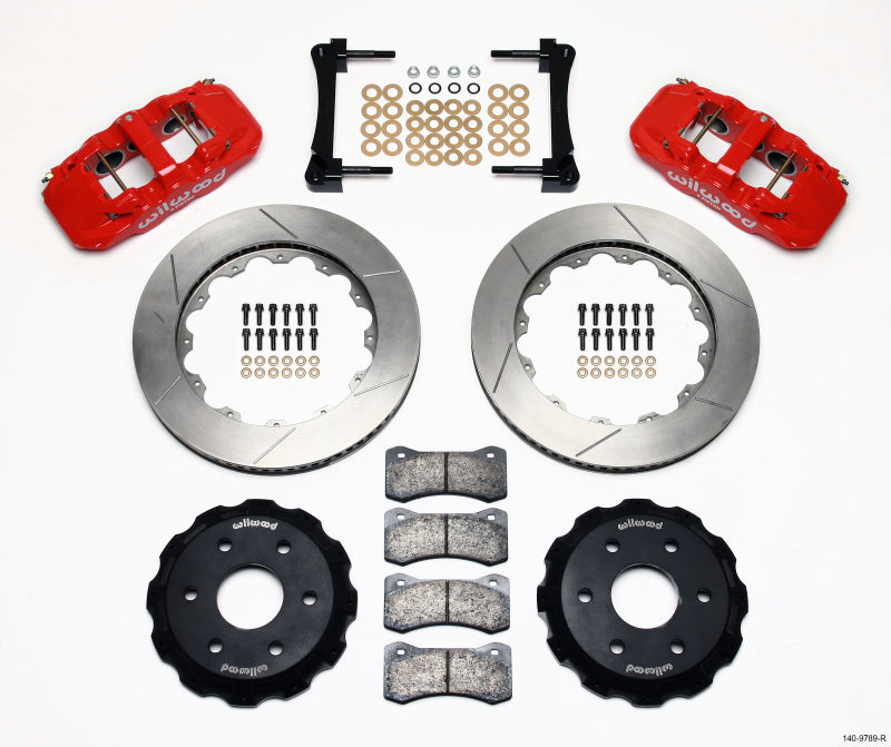 Wilwood AERO6 Front Truck Kit 14.25in Red 1999-2014 GM Truck/SUV 1500 - eliteracefab.com