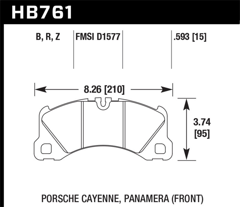 Hawk 10-13 Porsche Panamera / 15-17 Porsche Macan Turbo HPS 5.0 Front Brake Pads - eliteracefab.com