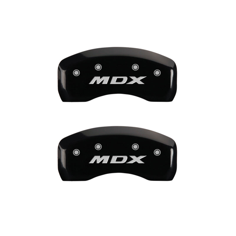 MGP 4 Caliper Covers Engraved Front Acura Rear MDX Black Finish Silver Char 2017 Acura MDX MGP