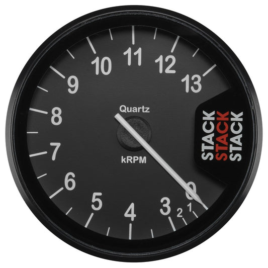 Autometer Stack Clubman Tachometer 80mm 0-3-13K RPM - Black ST200-0313