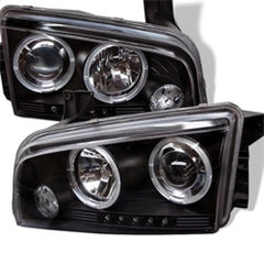 Spyder Dodge Charger 06-10 Projector Headlights Halogen Only - LED Halo LED Blk PRO-YD-DCH05-LED-BK - eliteracefab.com