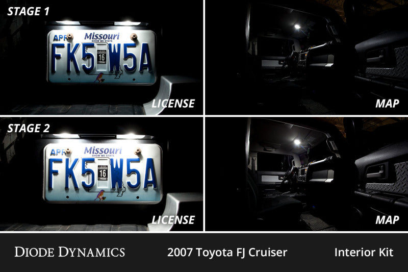 Diode Dynamics 07-14 Toyota FJ Cruiser Interior LED Kit Cool White Stage 2 Diode Dynamics