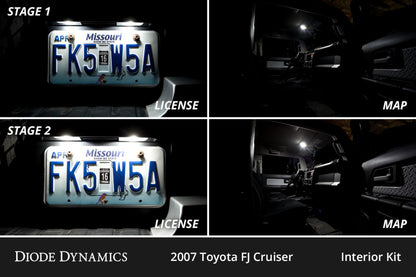 Diode Dynamics 07-14 Toyota FJ Cruiser Interior LED Kit Cool White Stage 2 Diode Dynamics