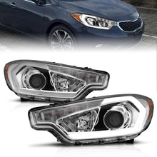 Load image into Gallery viewer, ANZO 2014-2016 Kia Forte Projector Headlights w/ Light Bar Chrome Housing