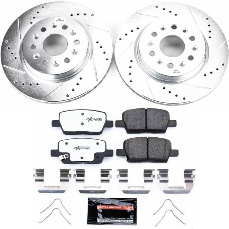 Power Stop 18-19 Buick Enclave Rear Z26 Street Warrior Brake Kit - eliteracefab.com