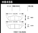 Hawk Performance Ceramic Rear Brake Pads - HB456Z.705