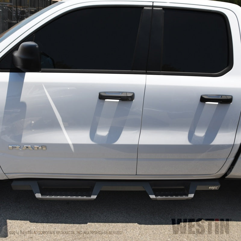 Westin 2019 Ram 1500 Quad Cab Drop Nerf Step Bars - Textured Black - eliteracefab.com